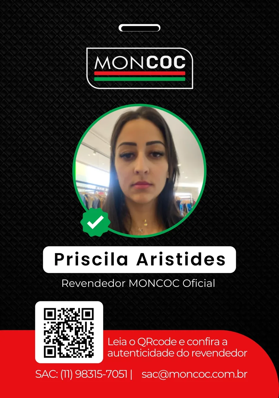 Crachá oficial MONCOC de Priscila Aristides