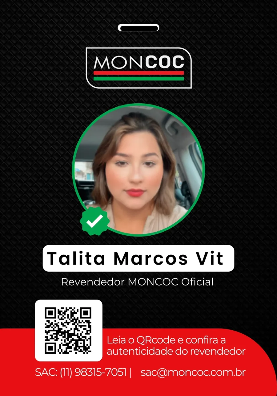 Crachá oficial MONCOC de Talita Marcos Vit