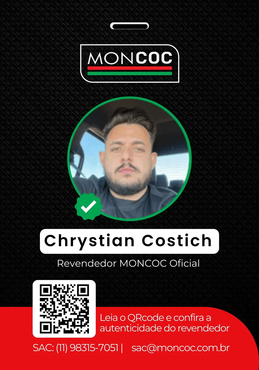 Crachá oficial MONCOC de Chrystian costich